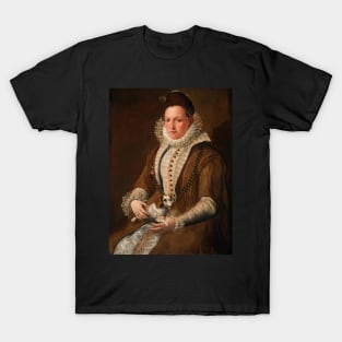 Portrait of a Lady with a Dog by Lavinia Fontana T-Shirt